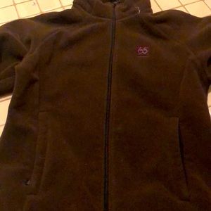 Sold! Brown 66 North hiking fleece jacket details
